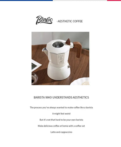 Bincoo Dual Valve Moka Pot Espresso Maker Electric for Home Camping Coffee Extraction Tool Italian Barista Tool Espresso Machine