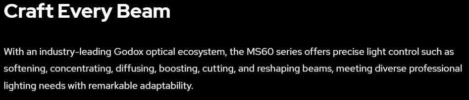 Godox MS60R RGB MS60Bi Bi-Color LED Light For Film, Broadcast & Video Production - KNOWLED Series