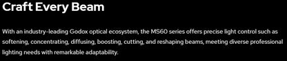 Godox MS60R RGB MS60Bi Bi-Color LED Light For Film, Broadcast & Video Production - KNOWLED Series