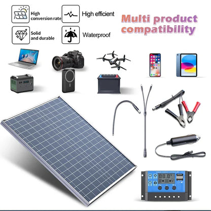 1000W Solar Kit 12V Easy Setup 1000W Solar Kit | Plug&Play 12V Power 2×500W Panels | No Wiring Hassle for Beginners for Home/RV