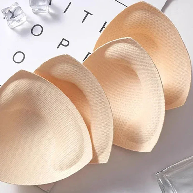 Invisible Triangle Sponge Push Up Bra Pads Women Sexy Inserts Underwear Sponge Swimsuit Bikini Breast Enhancers Chest Cup Pads