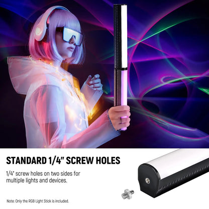 NEEWER RGB Light Wand with APP Control Magnetic Handheld Photography Video Light Stick Dimmable CRI95+ Full Color LED Tube Bar