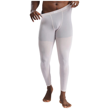 Men's Clothings Gym Pants Bulge Pouch Seamless Stretchy Tights Sweatpants Silky Yoga Pants Fitness Leggings Sports Cycling Pants