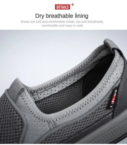 Men's mesh shoes 2026 summer new solid color versatile single shoe breathable soft sole lightweight casual shoes