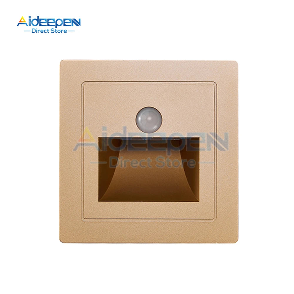 PIR Motion Detector Sensor Led Stair Light Infrared Human Body Induction Lamp Recessed Steps Ladder Staircase Bedroom Decoration