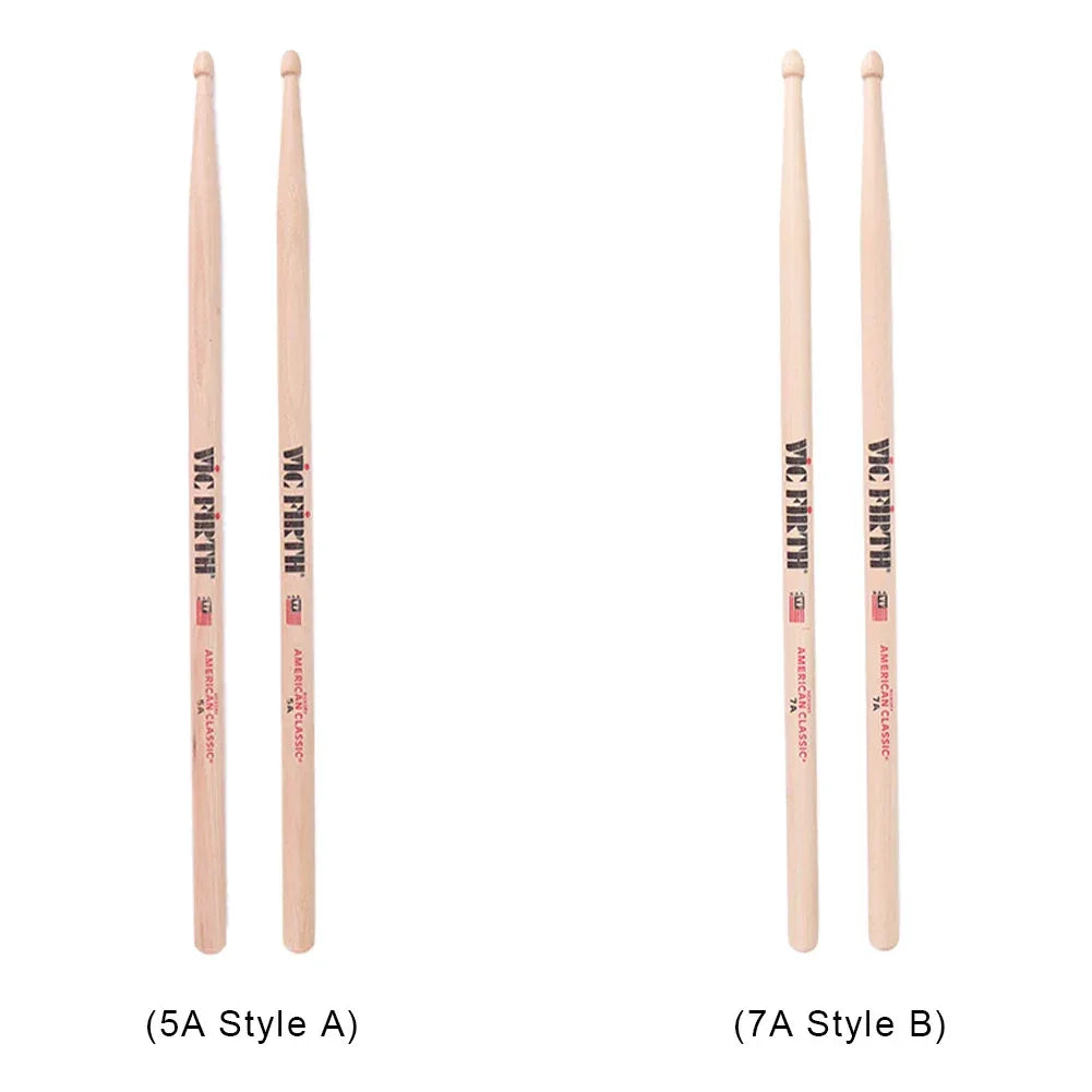 2-10PCS Drumsticks 5A/7A Drum Sticks Consistent Weight and Pitch Mallets American Hickory Drumstick for Acoustic/Electronic Drum