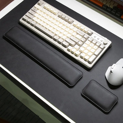 Wrist Pad Rest Keyboard Guard Three Pieces Desk Pad Waterproof PU Mouse Pad Large Mousepad Laptop Non-slip Desk Mat Mouse Mat
