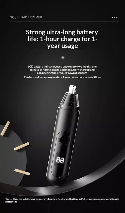 Mini Electric Nose & Facial Hair Trimmer Painless Safe for Men Women Ears Eyebrow Portable Waterproof Rechargeable Grooming