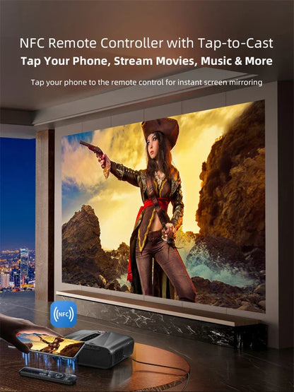 Smart 2K 4K Full HD 1080P Portable Projector Auto Focus Android WiFi Home Cinema Outdoor Game Video Beam Karaoke Projector