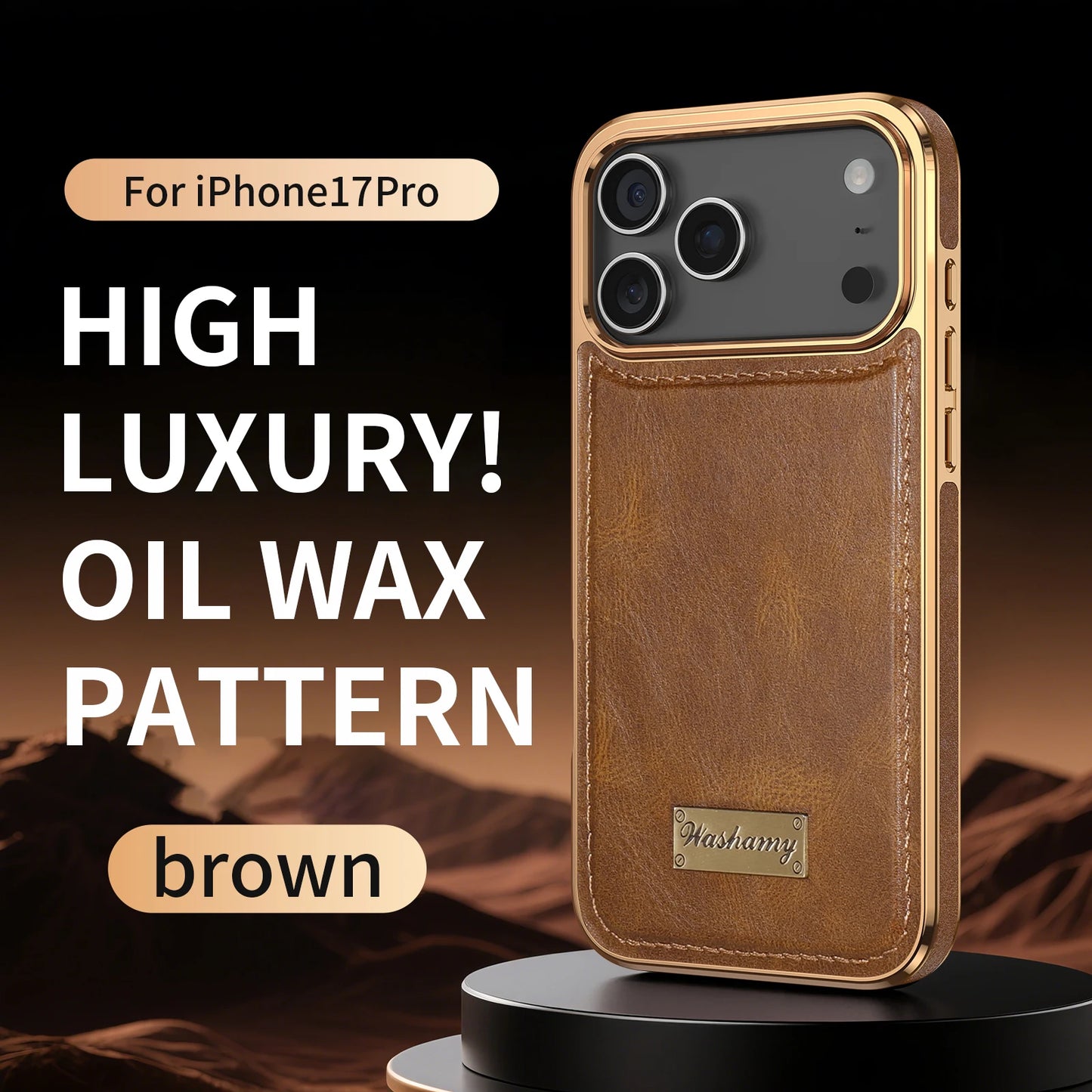 Business Retro Leather Back Case For iPhone 17 Pro Max / 17 Air For Magsafe Magnetic Magnets Shell