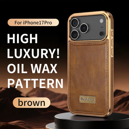 Business Retro Leather Back Case For iPhone 17 Pro Max / 17 Air For Magsafe Magnetic Magnets Shell