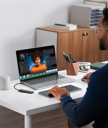 UGREEN USB 3.0 HUB 4 Ports USB-C HUB Slim for Mouse Keyboard Compatible with MacBook Pro Air Laptop Desktop PC Xbox PS5 Splitter