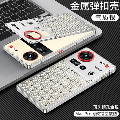 1:1 Copy for MacPro heat dissipation Metal bumper for ZTE Nubia Z70 Ultra Z70U cover Case Full Aluminium Alloy silky capas Funda