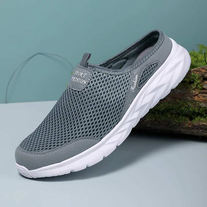 YRZL Hot Sale Men Half Slipper High Quality New Design Mesh Shoes Breathable Outdoor Sandals Comfortable Couples Walking Shoes