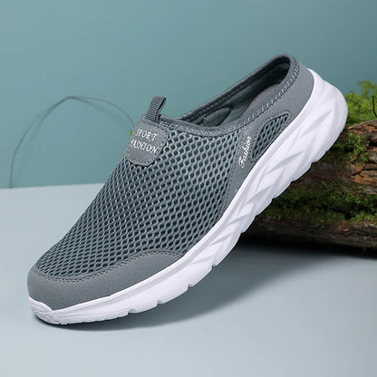 YRZL Hot Sale Men Half Slipper High Quality New Design Mesh Shoes Breathable Outdoor Sandals Comfortable Couples Walking Shoes