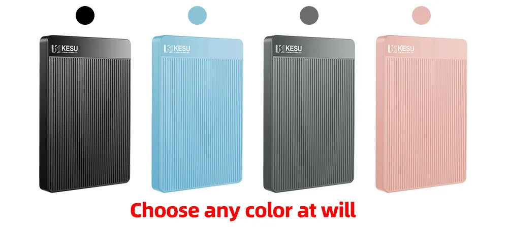 KESU External Hard Drive USB3.0 Portable 250gb/500gb/1tb/2tb High-Speed Storage Device for PC/Laptop, File Backup & Data Storage