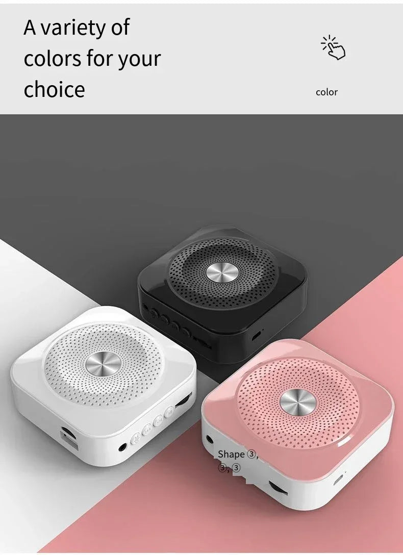 Mini Bee Megaphone Portable Charge Bluetooth4.0 Compatible Megaphone With Lavalier Microphone Waist Hanging Voice Amplifier TF