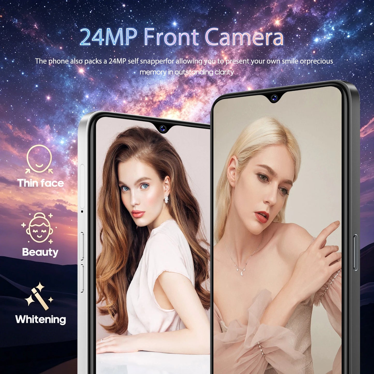 FUFFI Global Vision M17 Pro Max Smartphone Android 8GB RAM 256GB ROM 6.53 Inch Phone 24MP+48MP Dual SIM 4G Network Mobile Phones
