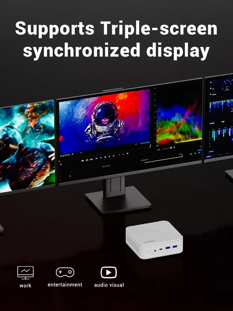FIREBAT MINI PC AM02 AMD Ryzen 5 7430U Windows 11 PC 16GB DDR4 3200MHz 512GB SSD Wifi 6 BT5.2 HDMI 2.1 2.5Gbps Desktop Computer