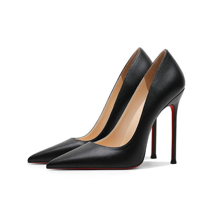 High Heels Women's Stiletto Patent Leather Internet Celebrity Pointed Large Size Small Size Professional Shoes