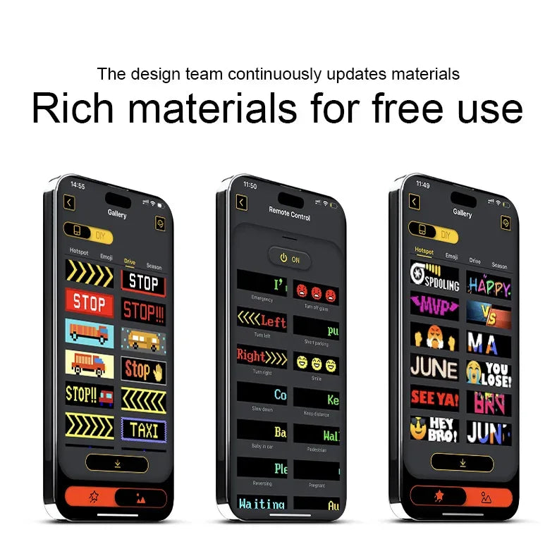 LED Scrolling Advertising Display RGB USB App Bluetooth DIY Devil Eye Overlength Matrix Pixel Panel Pattern Animation Display