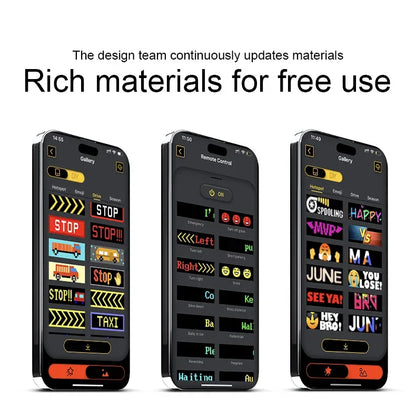 LED Scrolling Advertising Display RGB USB App Bluetooth DIY Devil Eye Overlength Matrix Pixel Panel Pattern Animation Display