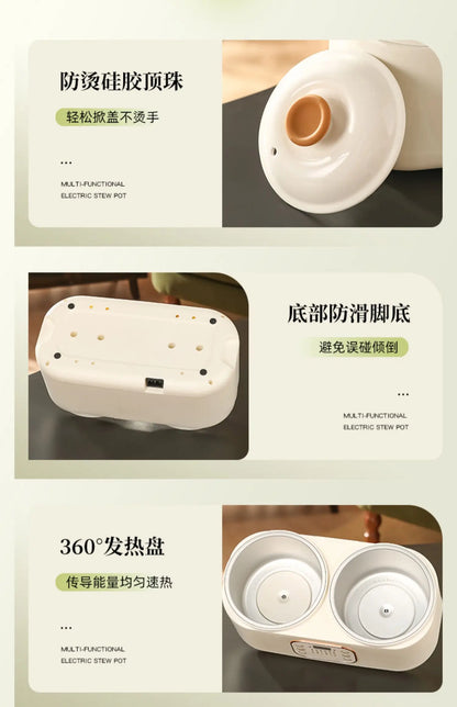 Ceramic Electric Stew Pot Porridge Cooker Porridge Stew Pot Electric Casserole Household Automatic Stew Pot Самогонный Аппарат