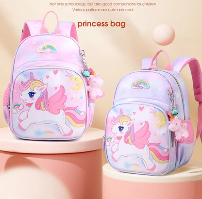 New Unicorn Backpack For Girls Cartoon Pink Princess School Bags Kids Satchels Kindergarten Bookbag Mochila Infantil Escolar