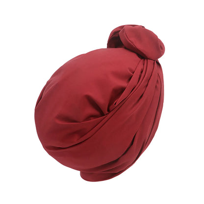 Woman Muslim Headscarf Cap Cotton Headband African Head Wraps Elegant Retro Turban for Ladies Beanies Caps Muslim Headpiece