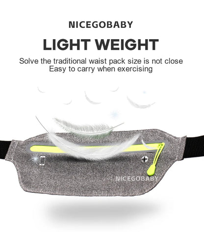 Sports waist pack Multi-functional outdoor running mobile phone men's and women's fitness waterproof invisible pocket ultra-thin