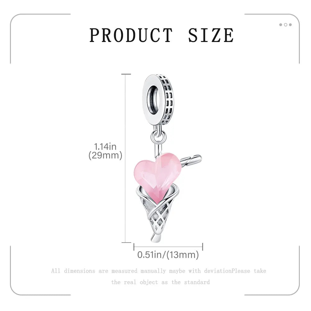 Elegant Mother's Day gifts For mom Ballet Pendant Fit Original Bracelet Diy Jewelry Fine Perfect Heart Rainbow Charm Daily Wear