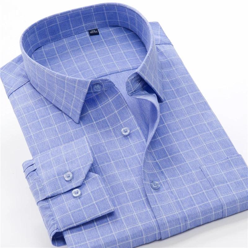 6XL 7XL 8XL 9XL 10XL Elegant Classic Youth Men's Business Casual Striped Long Sleeve Shirt Autumn Brand big Size Loose Shirt