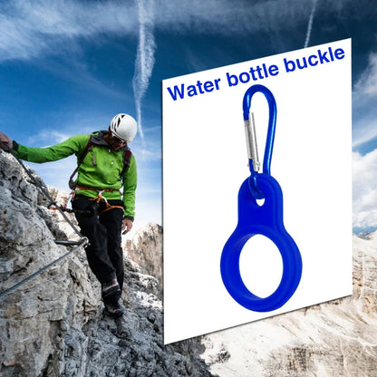 Silicone Kettle Hanging Buckle Carabiner Sports Water Bottle Holder Outdoor Camping Portable Water Bottle Hook Backpack Hanger