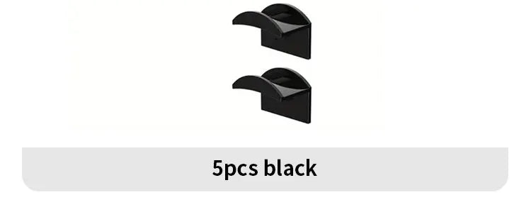 5 10pcs New Baseball Hat Hook Hat Sticking Hook Traceless Hook Black Minimalist Design Hat Rack Simple Earphone Necklace Storage