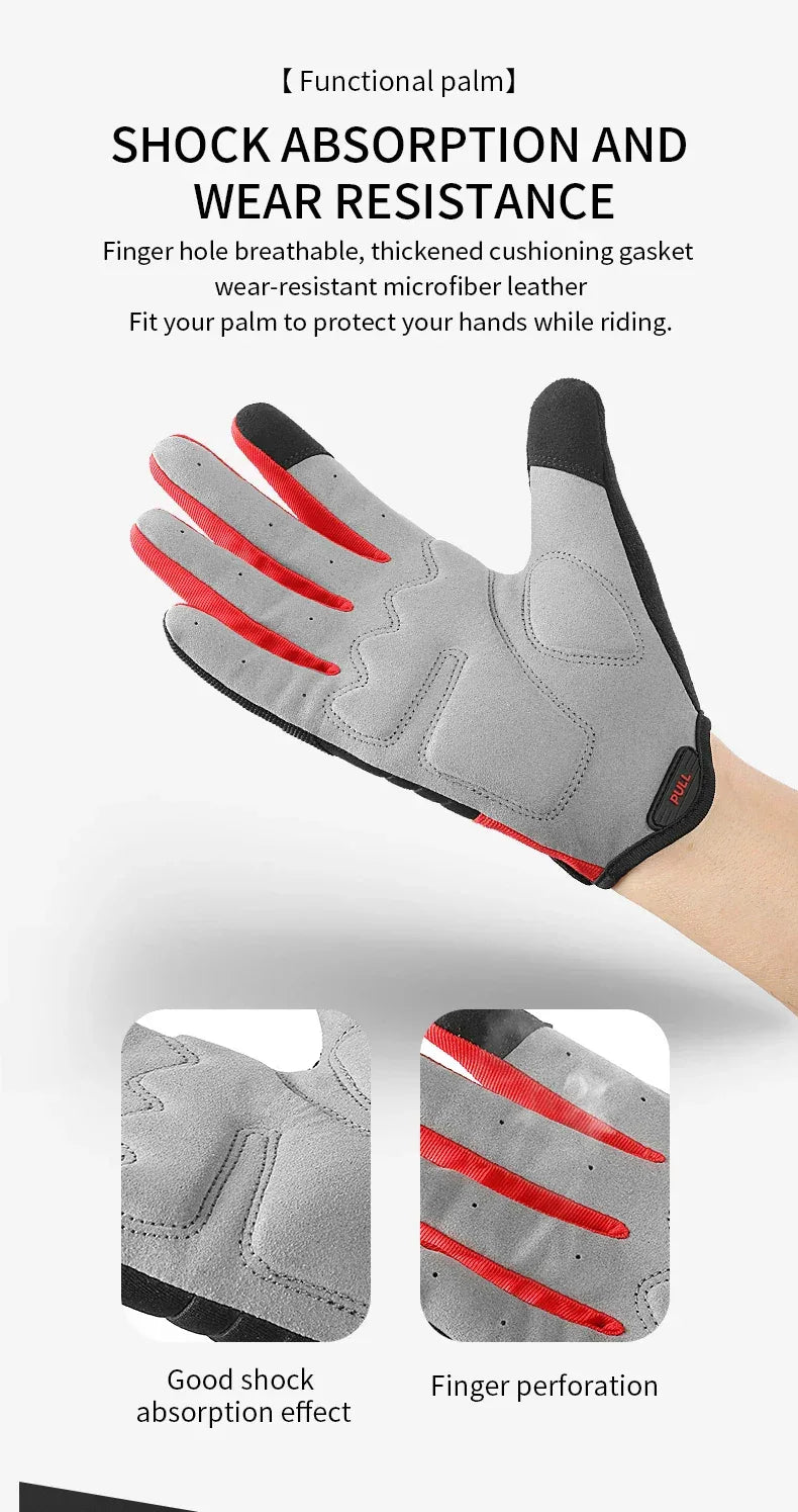 Vilico Outdoor Mountaineering Hiking and Cycling Gloves for Men and Women With Thickened Shock Absorbers Breathable and Non Slip