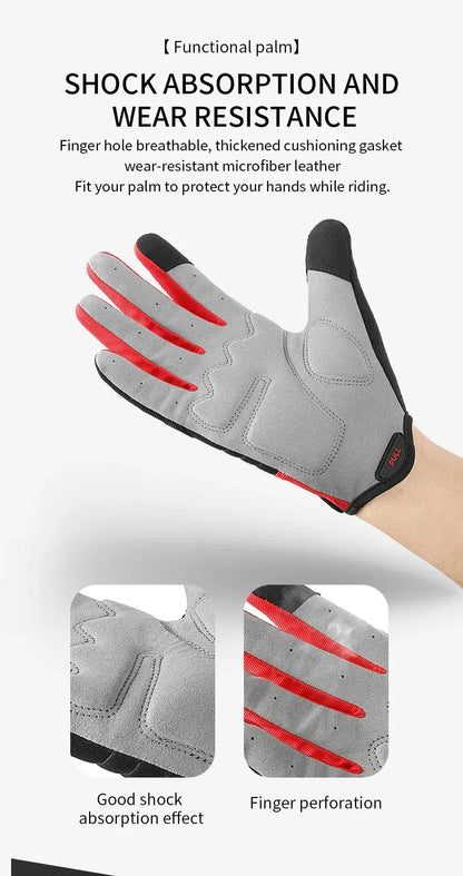 Vilico Outdoor Mountaineering Hiking and Cycling Gloves for Men and Women With Thickened Shock Absorbers Breathable and Non Slip