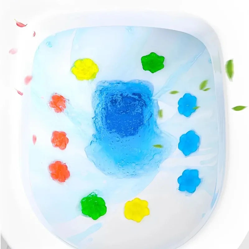 1-10Pcs Flower Gel Stamp Toilet Cleaner Air Freshener Bathroom Toilet Cleaning Gel Needle Design Fragrance Deodorant Supplies