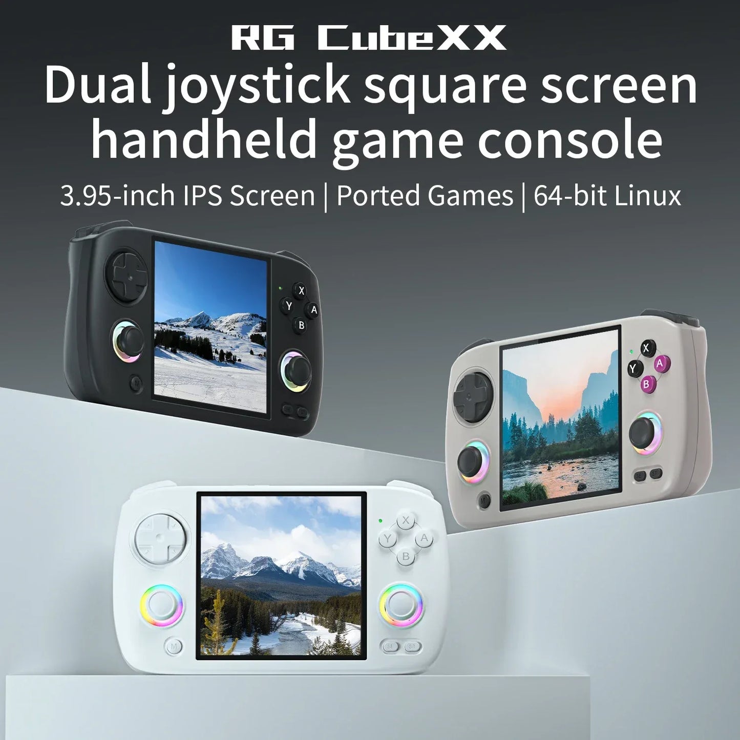 NEW ANBERNIC RG CUBEXX Retro Handheld Game Console Video Player Gaming Linux HD IPS RGB WIFI Bluetooth PSP Games Gift RGCUBEXX