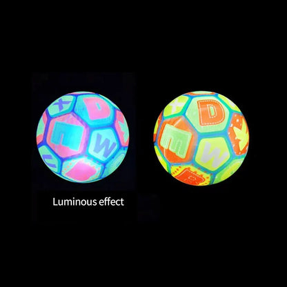 Luminous Ball Flashing Sport Fitness Portable Inflatable Throwing Bouncy Ball Rubber Parent-child Outdoor Interactive Games Toys