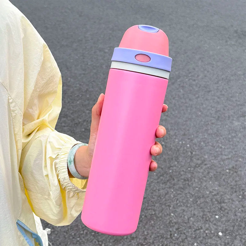 1pc Sports Cycling Water Bottle, 750ML Large Capacity Dual-Drinking Sports Water Bottle, Outdoor Portable Water Bottle