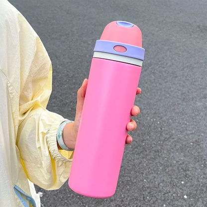 1pc Sports Cycling Water Bottle, 750ML Large Capacity Dual-Drinking Sports Water Bottle, Outdoor Portable Water Bottle