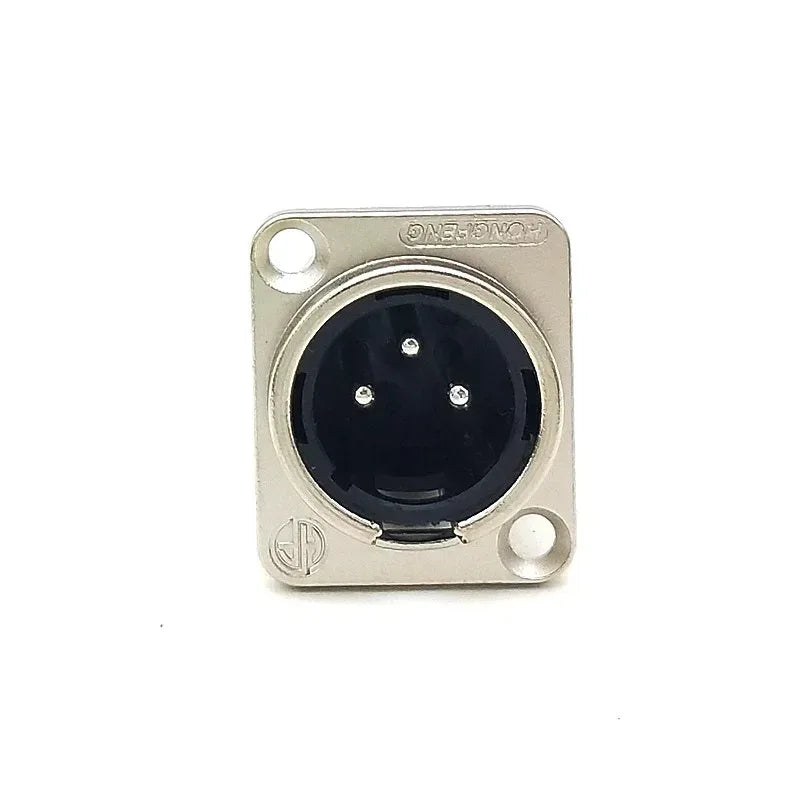 5pcs XLR Connector 3pin 4pin 5pin Male Female Panel Audio Microphone Jack Plug Connector Copper Contact Metal XLR Socket