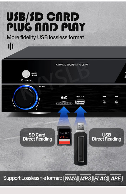 KYYSLB 900W 5.1 Bluetooth Sound Amplifier for Speakers Audio HIFI Karaoke Fever Digital Home Theater System Amplifiers