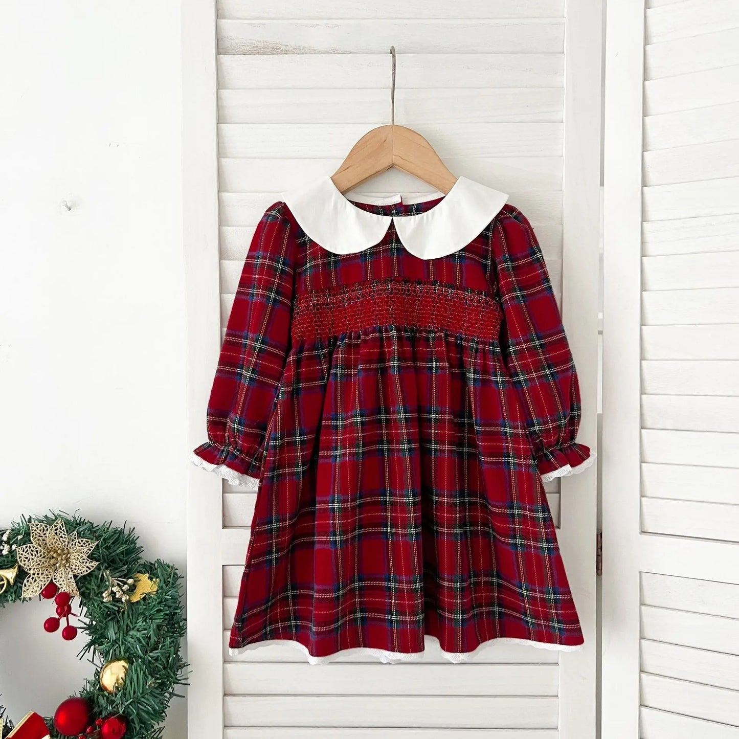 New Year's Party Clothes ﻿Christmas Toddler Kids Baby Girls Clothes Sister Matching Xmas Bodysuit Dress Outfits Red Plaids Sets