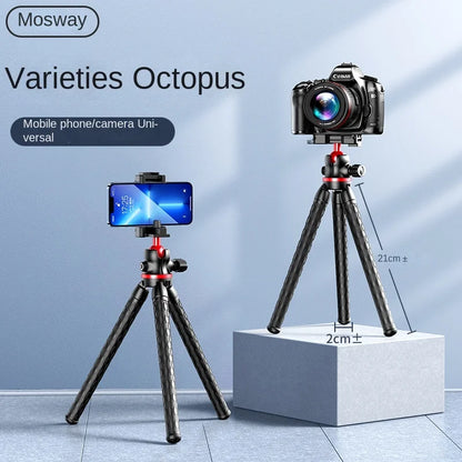 FGCLSY 2025 Flexible Octopus Tripod for iPhone smartphone Camera DSLR 2in1 Design With Phone Holder Side Cold Shoe 1/4'' Screw