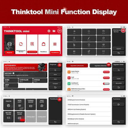 THINKCAR THINKTOOL MINI 2 CANFD Auto Car  Diagnostic Tools Obd2 Scanner Bi-directional Scan Tool 28 Resets Full System Diagnose