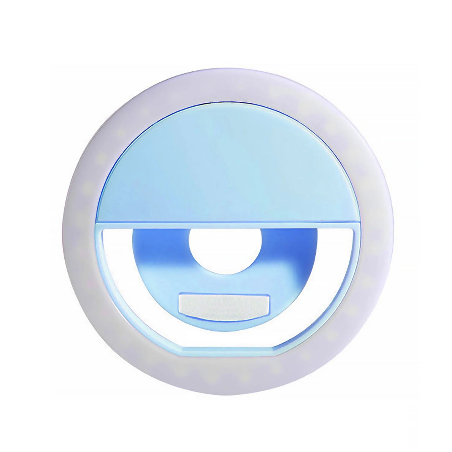 Universal Clip-On LED Selfie Ring Light, Rechargeable and Portable with 3 Adjustable Brightness Levels for All Phones
