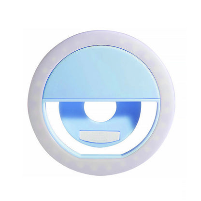 Universal Clip-On LED Selfie Ring Light, Rechargeable and Portable with 3 Adjustable Brightness Levels for All Phones