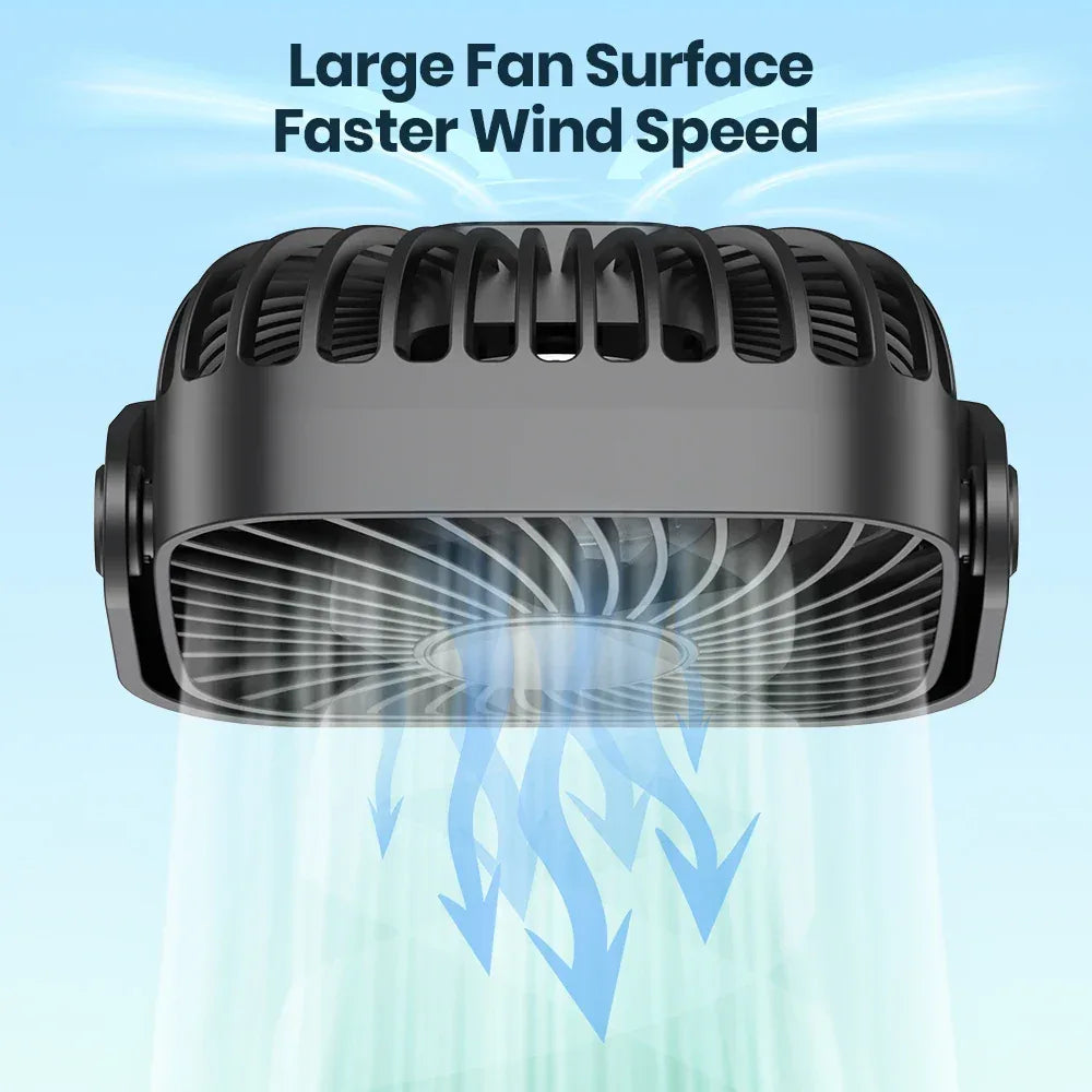 TOPK 4Inch USB Mini Portable Fan for Camping,3 Speeds Quiet Desk Table Personal Fan,360°Adjustment Standing Fans for Room Home