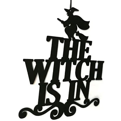Creative Halloween Party Home Decoration Halloween Door Decoration Witches Hanging Signs Doors Hanging Decorations for Halloween